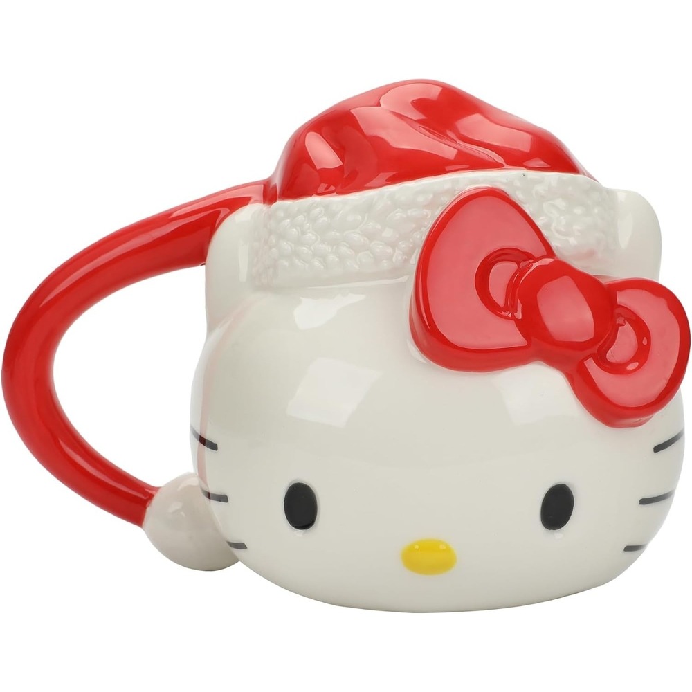 Hello Kitty Santa Hat 16 oz. Ceramic Sculpted Character‎ Mug- New with Tags